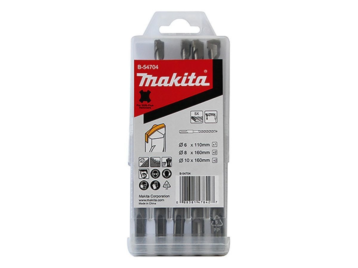 Набор буров SDS-Plus с центрированием, 5 шт, MAKITA B-54704