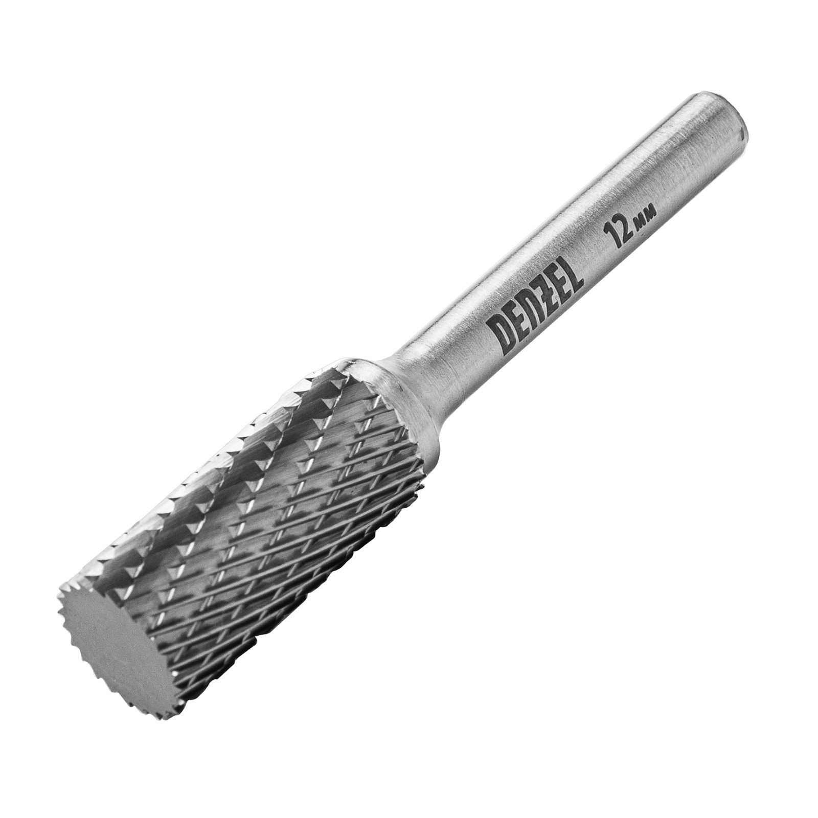 Борфреза по металлу твердосплавная, цилиндрическая, тип-А, 12 mm Denzel 72003