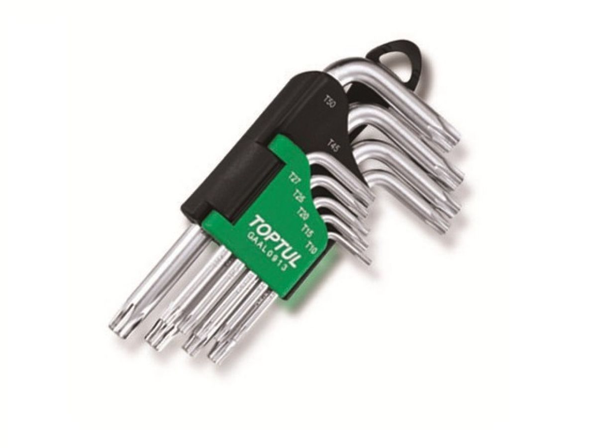 Набор ключей Torx T10-Т50 9шт короткие Toptul GAAL0913