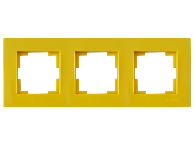 Рамка трехместная горизонтальная желтая, RITA  MUTLUSAN 2220 800 1308