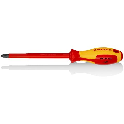 Отвертка крестовая PH3 VDE 1000V, длина стержня 150 мм, L-270 мм  KNIPEX 982403