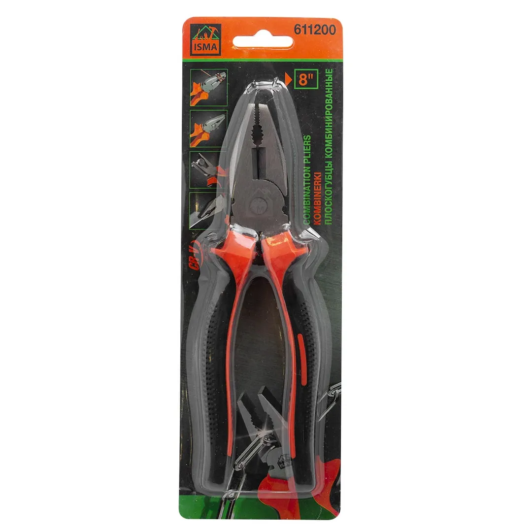 Плоскогубцы комбинированные 8"  ISMA ISMA-611200