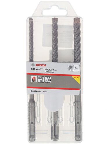 Набор_Буры SDS-plus -5X (6/8/10 мм),  BOSCH 2.608.833.912