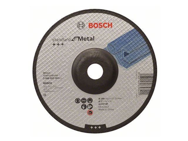 Круг обдирочный 180х6,0х22,23 мм Standard for Metal, BOSCH 2.608.603.183