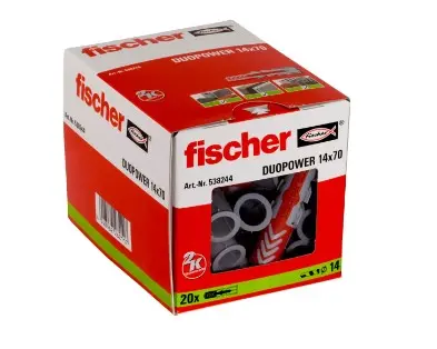 Дюбель распорный DUOPOWER 14x70 (упак. 20шт) Fischer FISKARS 538254K