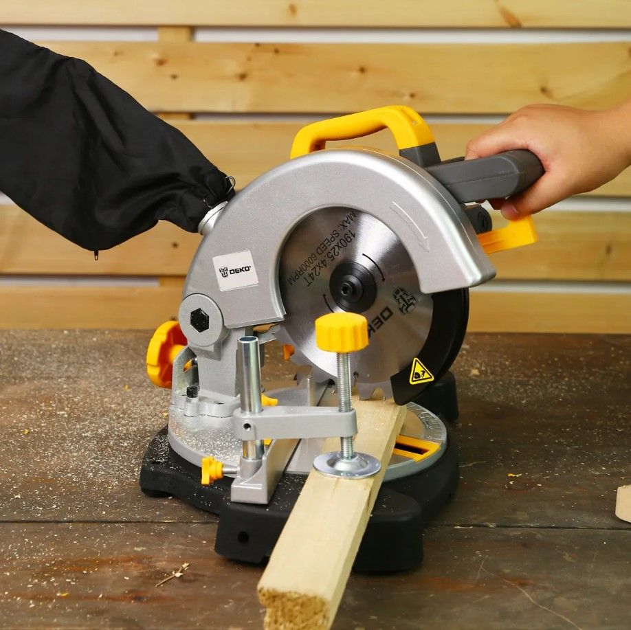 Пила торцовочная, 1200Вт, 190х25.4мм, DEKO DKMS1200-190