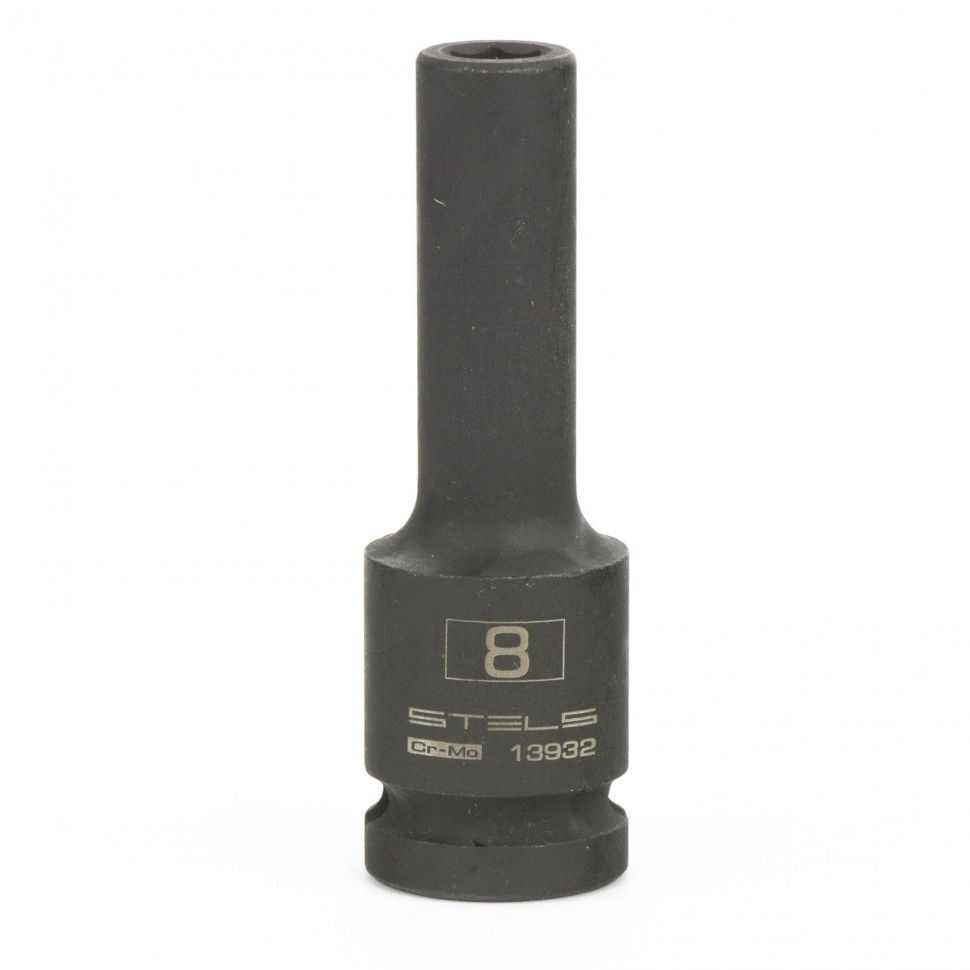 Головка ударная удлиненная шестигранная, 8 mm, 1/2", CrMo Stels 13932