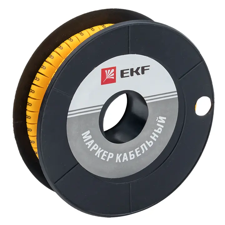 Маркер кабельный 2,5 мм2 "8" (1000 шт.) (ЕС-1)EKF plc-KM-2.5-8