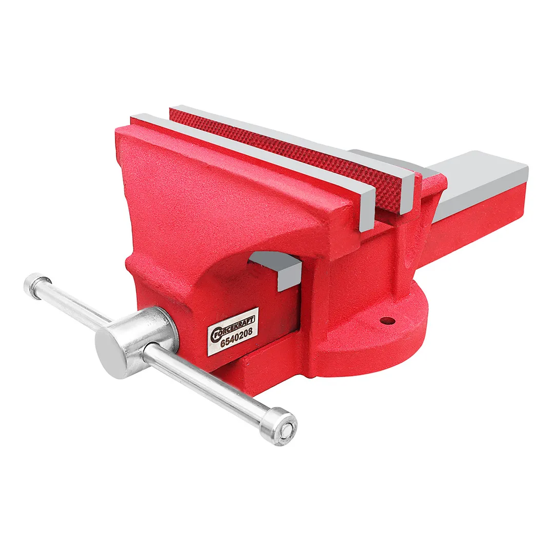 Тиски стальные с наковальней  8"-200 мм.  FORCEKRAFT FK-6540208