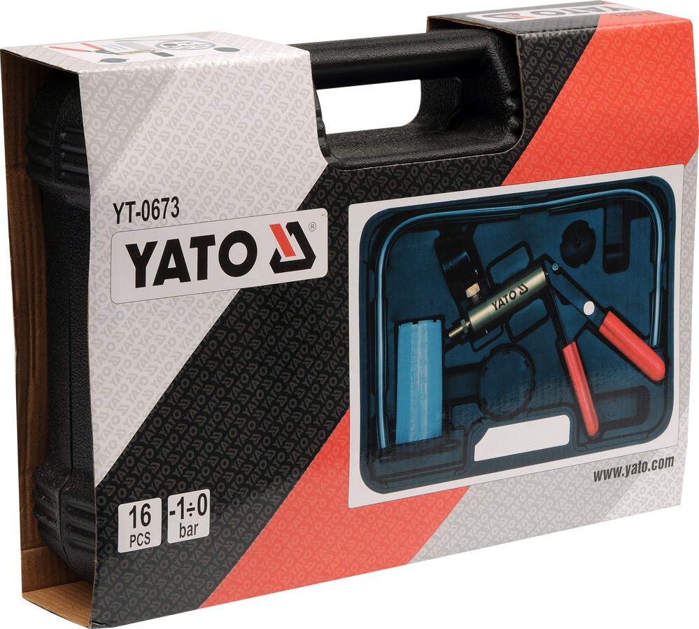 Вакуумный насос с аксессуарами (16пр.) YATO YT-0673