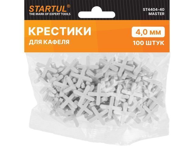 Крестики д/кафеля 4,0мм 100шт MASTER (ST4404-40) (СВП) STARTUL ST4404-40