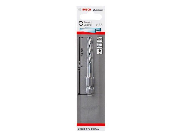 Сверло по металлу шестигр. 4.0х43х83 mm Impact Control BOSCH 2608577052