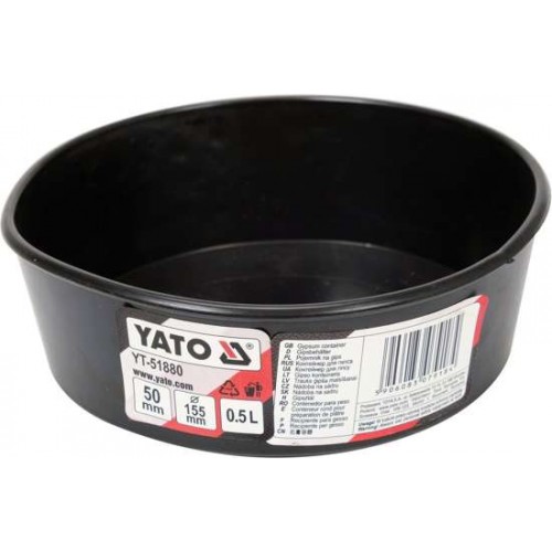Емкость резиновая для замешивания гипса d155mm, высота 50mm, 0.5л. YATO YT-51880