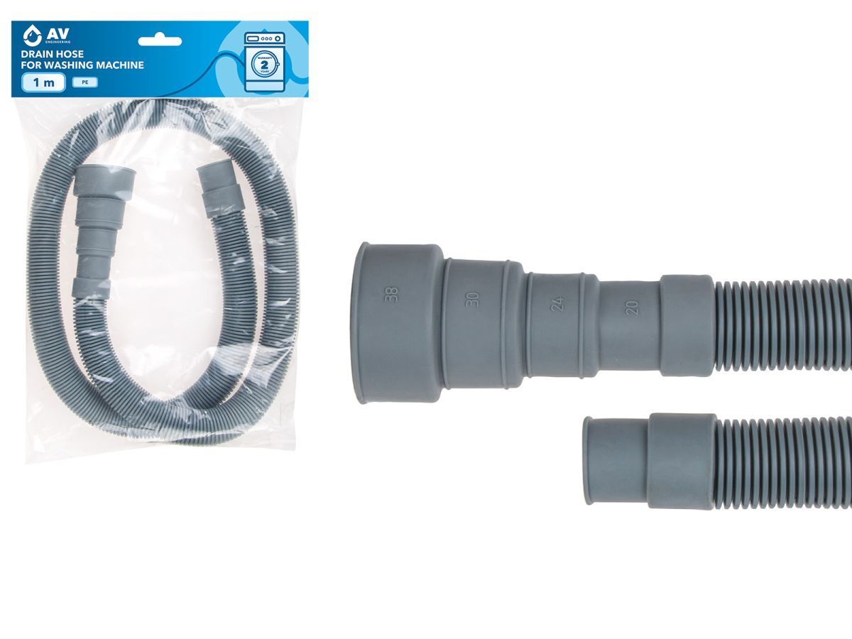 Шланг сливной для стиральной машины 1,0 ПЭ AV Engineering AVE3403100