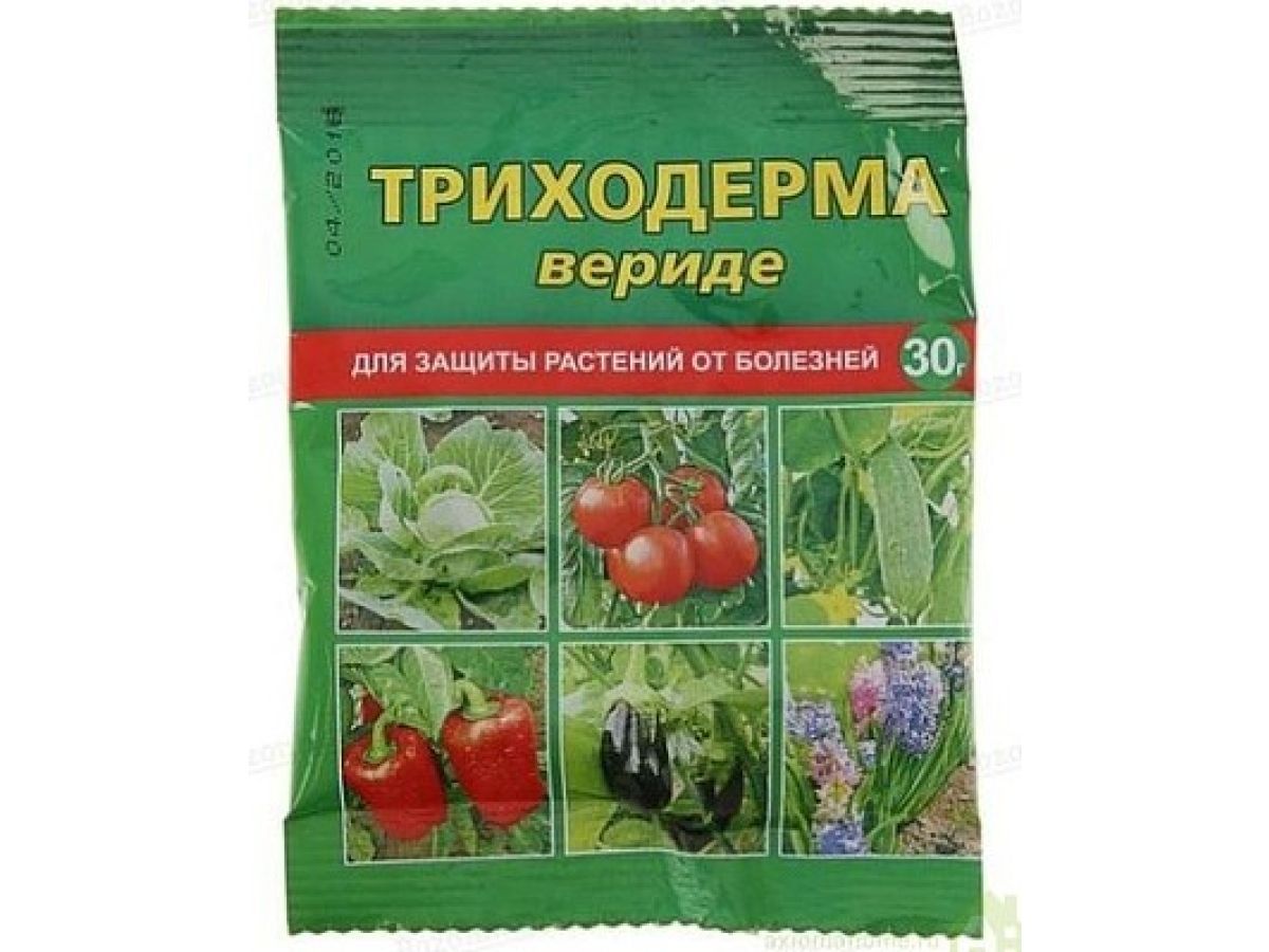 Фунгицид от болезней растений "Триходерма вериде" (п/э пакет 30 гр.)  4620000000000
