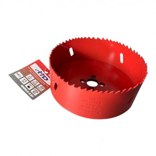 Коронка биметаллическая по металлу и дереву 111мм., L38мм., 5/8"-18UNF, HSS M3 H-D HD-3348