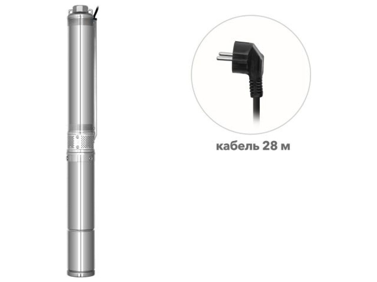 Насос скважинный центробежный GOOD WORK 3-2100/23-2/8 (180 Вт, 2,7 м3/ч, 34м, 3" / 7,62 см) A&P AP01C01