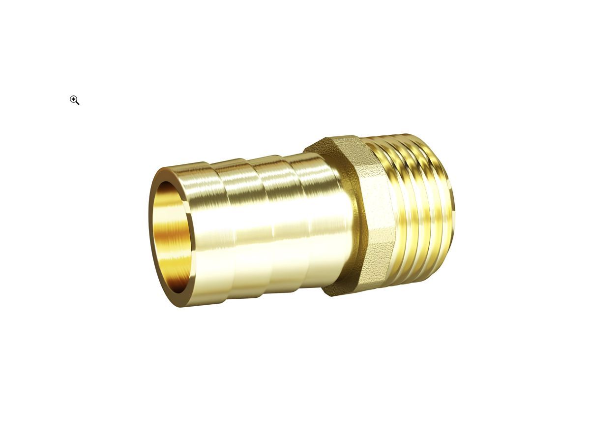Штуцер для шланга нар. 18х1/2”, LD LD LD.65.395.1.15x18L