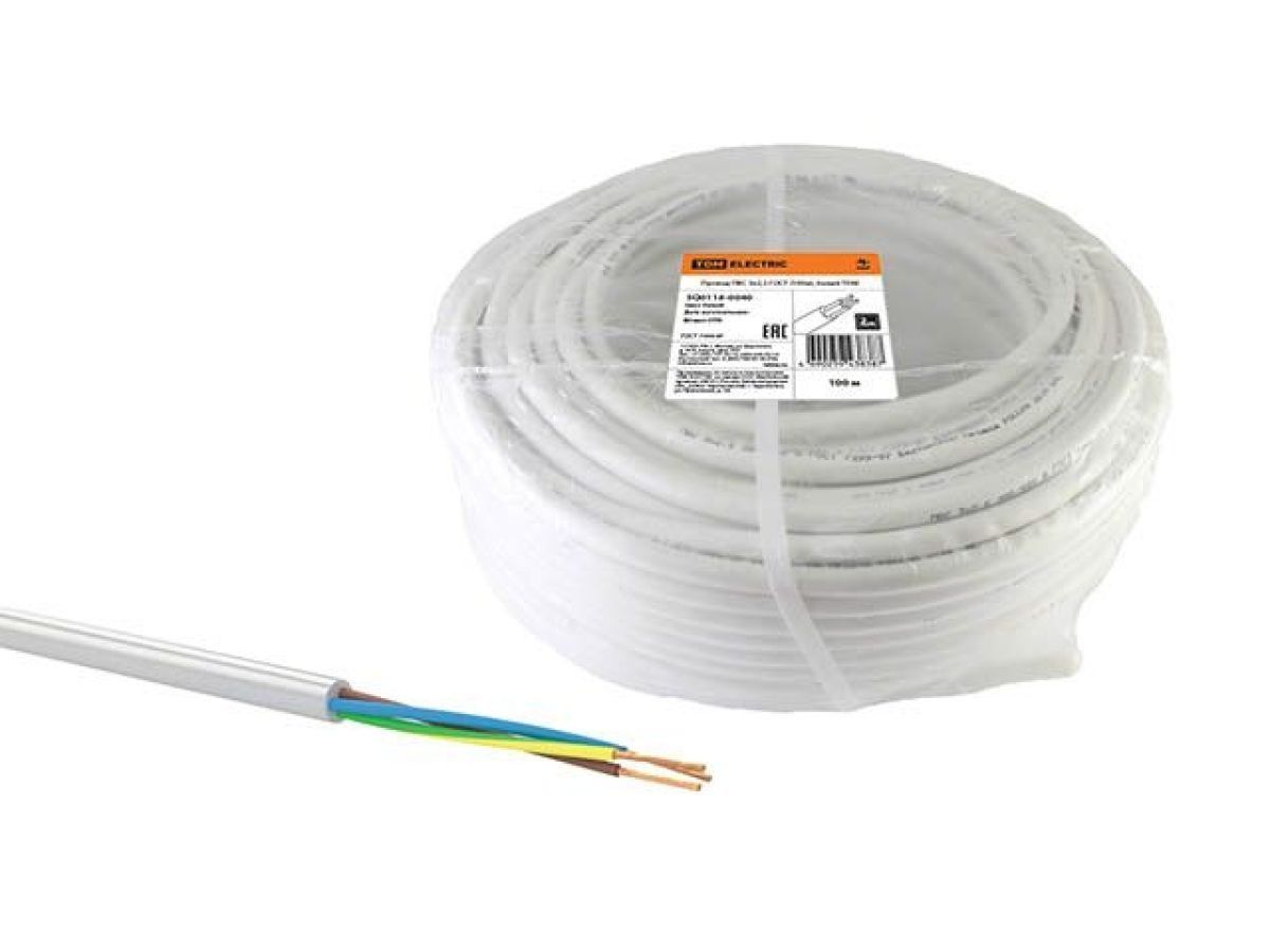Провод ПВС 3х2,5 (бухта 100м) Б (TDM) TDM SQ0118-0040