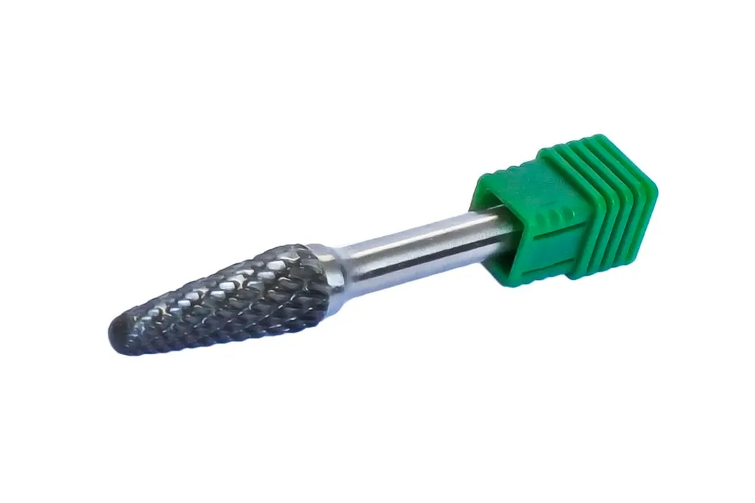 Шарошка коническая скругленная удлиненная по металлу(? 6mm,? хвостовика 6mm), в пластиковом футляре ...Rock FORCE RF-617L0616