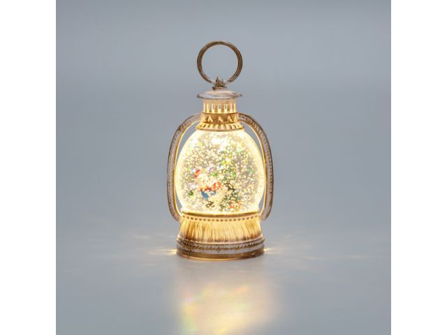 Светильник декоративный "Фонарик" с эффектом снегопада и подсветкой, теплый белый (питание от 2хААА (не в комплекте)) NEON-NIGHT 501-183