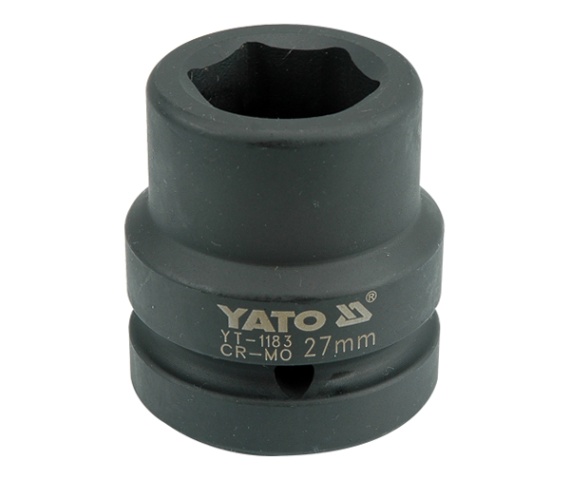 Головка торцевая ударная 1" 6гр. 27mm L59mm CrMo  YATO YT-1183