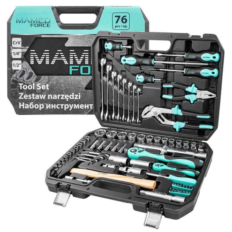 Набор инструментов 76пр. 1/4", 1/2" MAMEDFORCE MF-4772--5