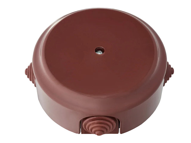 Коробка монтажная КМ-447 коричневая, Ретро (124.5х124.5х45) BYLECTRICA КМ-447кор