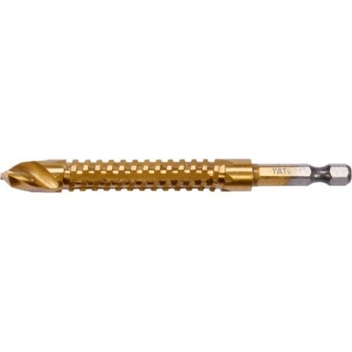 Сверло-шарошка по металлу 10.0mm HSS-TiN с хвостовиком HEX YATO YT-44828
