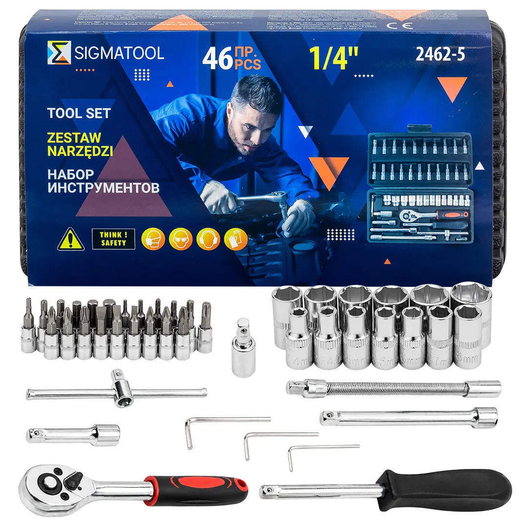 Набор инструмента 46пр, 1/4"  SIGMATOOL Sigmatool-2462-5