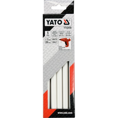 Стержни для термопистолета 11.2х200mm белые (5шт)  YATO YT-82438