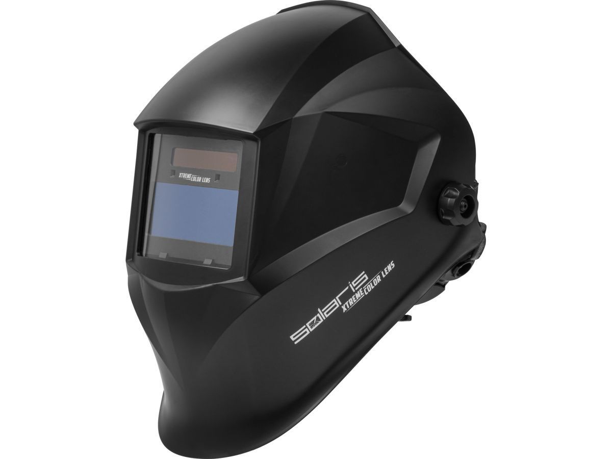 Щиток сварщика  с самозатемняющимся светофильтром ASF540D (черный) (1/1/1/2, 96x39 мм (37,4 см2), DIN 3/4-8/9-13 (регул), шлифовка, рег.чувств.+задержки) SOLARIS SL5722-8