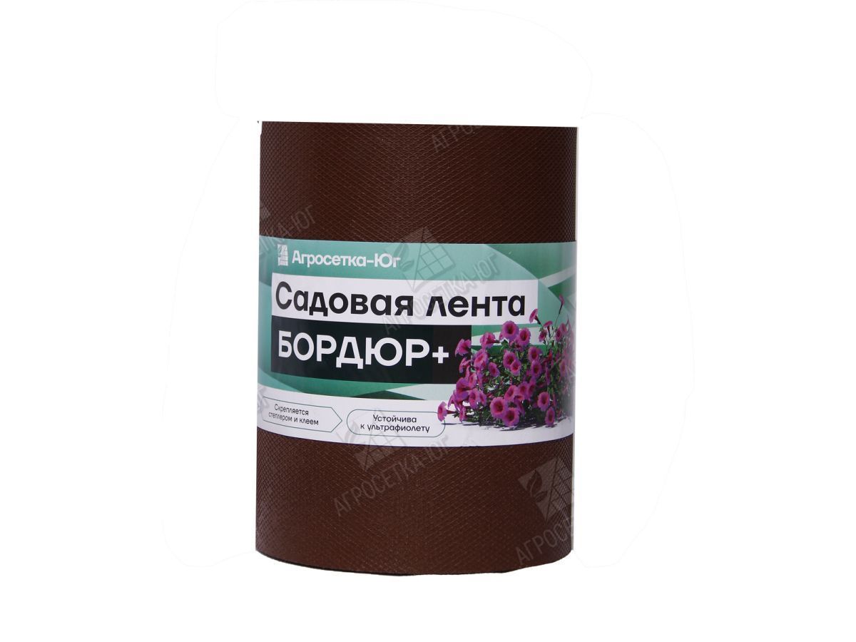 Лента садовая "Бордюр+" 30см х 10 м.п. (1.2мм) Коричневая АГРОСЕТКА-ЮГ 4810992115042