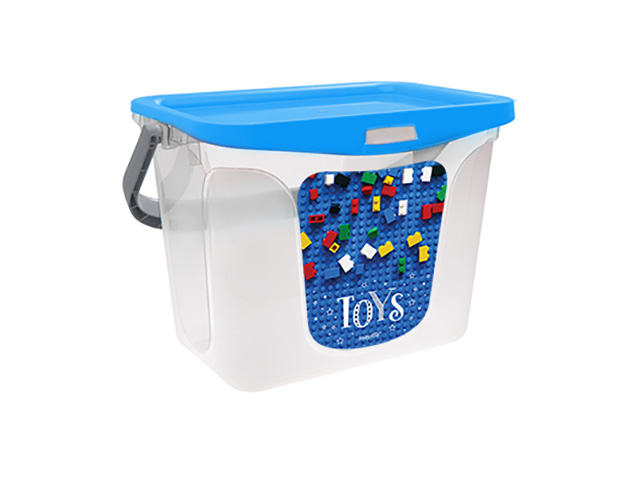 Емкость для игрушек Toys 6 л, голубая лагуна, 287*200*200 mm  BEROSSI АС36047000