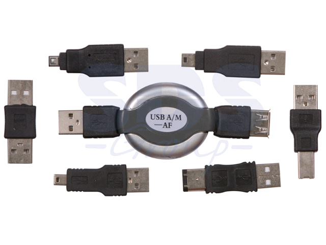 Набор USB 6 переходников + удлинитель (тип3)  REXANT 18-1203