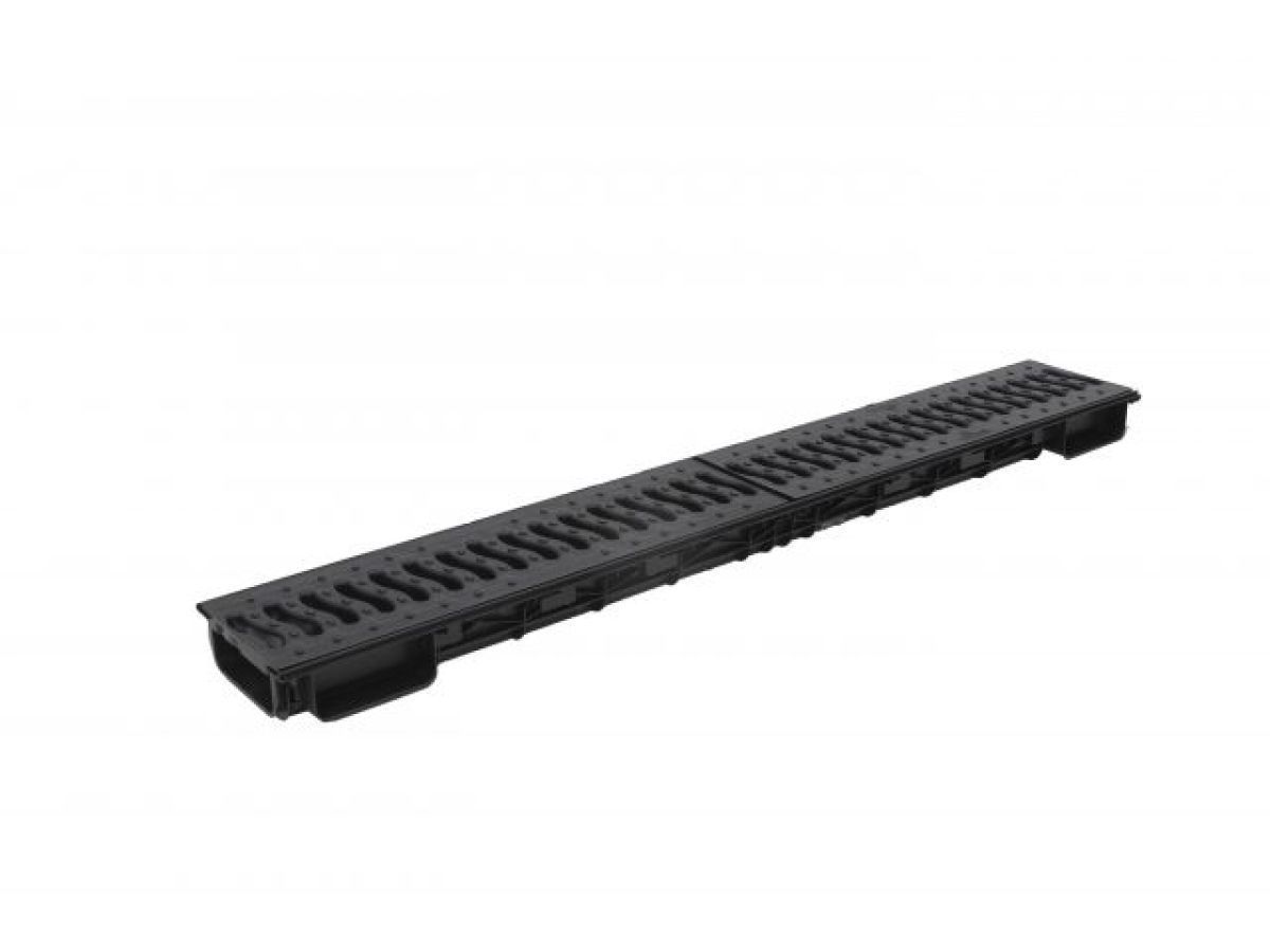 Лоток LITE 100 h56 с решеткой пластиковой, кл. А15 (черный) ecoteck ДИ 14805000