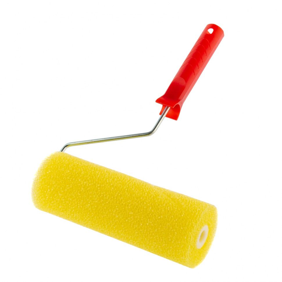 Валик "СТРУКТУРНЫЙ" поролоновый с ручкой, "гладкий", 230 мм, D - 80 мм, D ручки - 6 мм MTX 80220