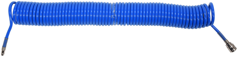 Шланг спиральный для воздуха с фитингами 6.5х10мм 15м (PU)  YATO YT-24206