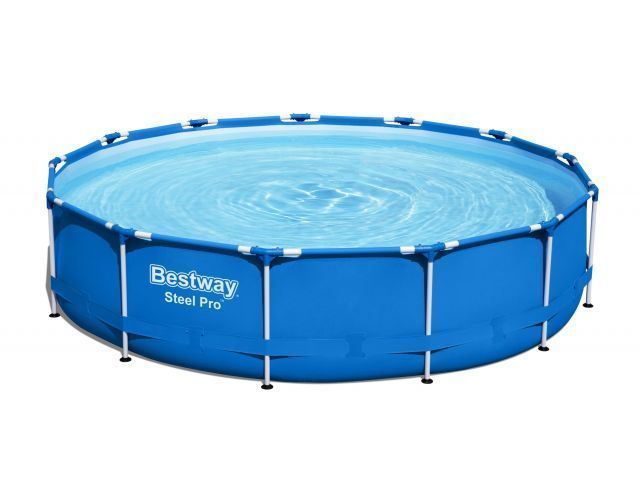 Каркасный бассейн Steel Pro. круглый.  396х84 см + фильтр-насос 220 В. BESTWAY 5612E