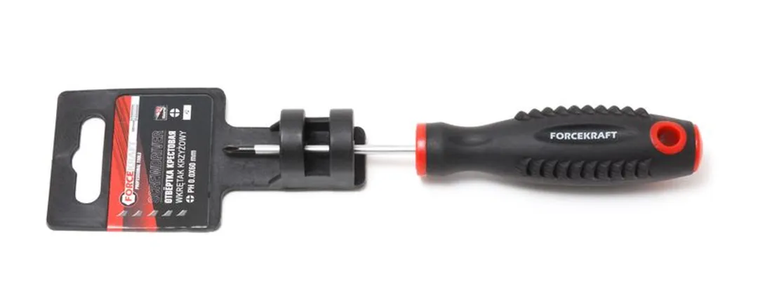 Отвертка крестовая магнитная "Profi" S2 PH0.0х60мм  FORCEKRAFT FK-70300060