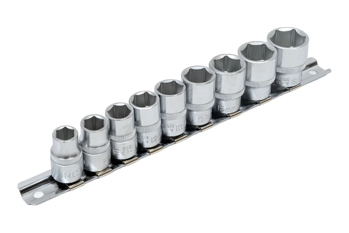 Набор головок 3/8", 9-19мм, 9пр. 6гр. Force 3093