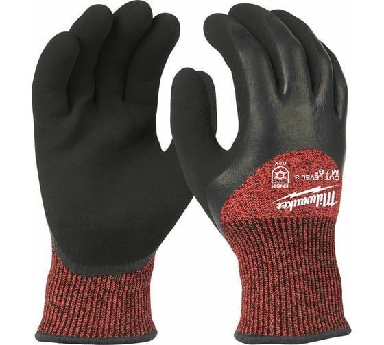 Перчатки защитные / зимние_Уровень 3 (размер L/9) 12 пар MILWAUKEE 4932471611