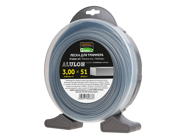 Леска ф 3.0 mm х 51 м квадратное сечение ALULON GARDEN STARTUL ST6066-30