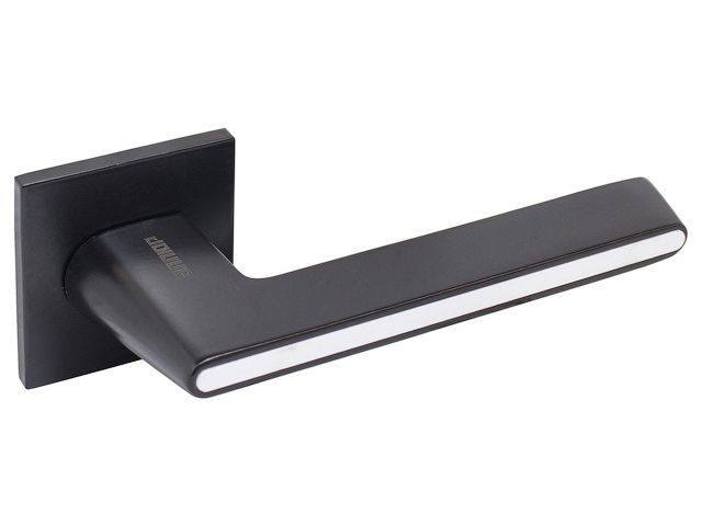 Ручка дверная "АДЕЛЬ" BL/W (851511) мат.черн/бел АЛЛЮР  УЗК 13791