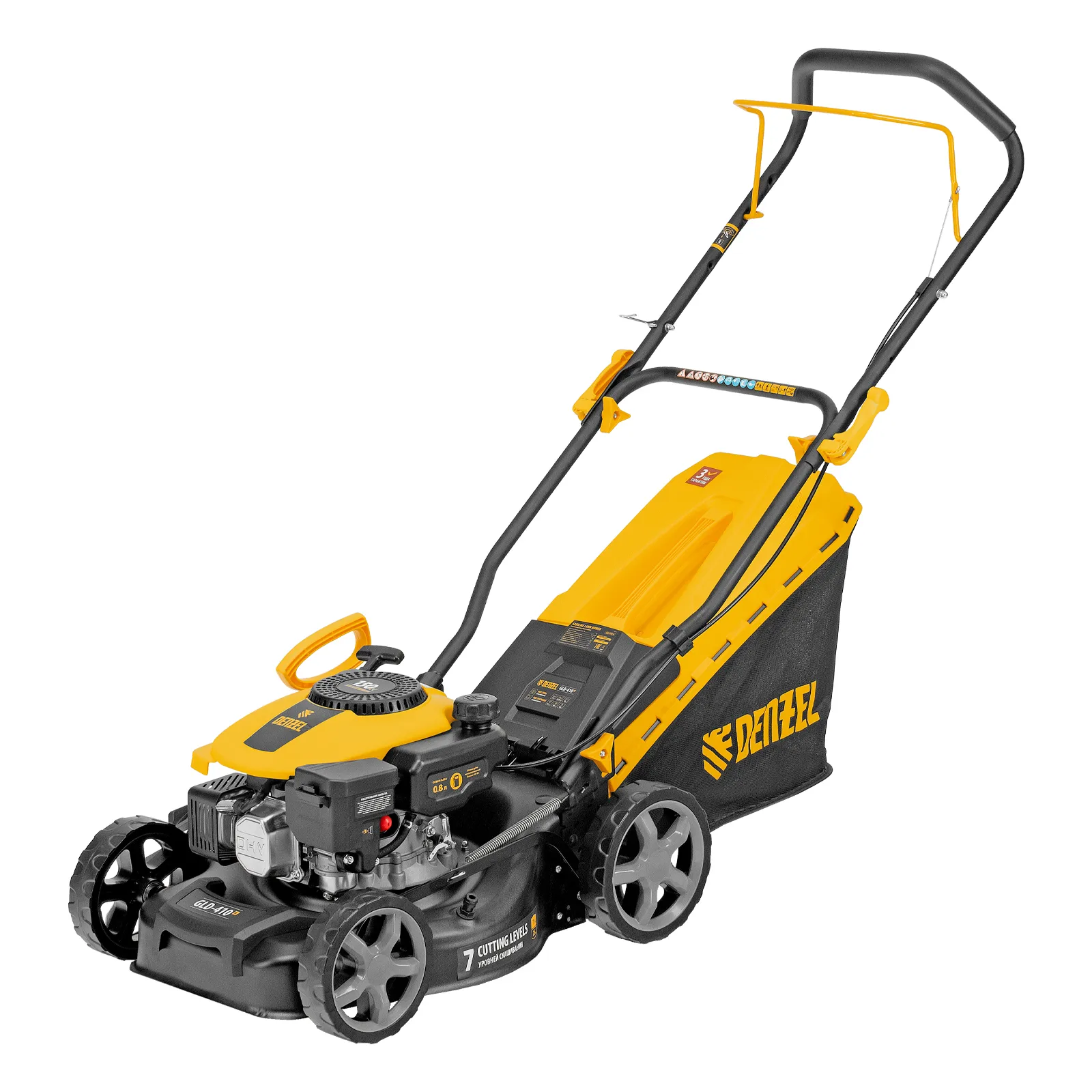 Газонокосилка бензиновая GLD-410-K, 150 см3, 41 см, 40 л DENZEL 58812