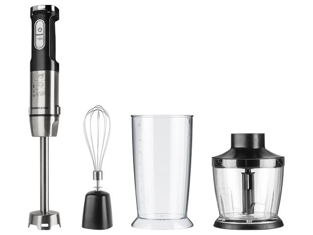 Блендер погружной (1200 Вт, регул.скор., венчик, измельчитель, стакан)  ...NORMANN AHB-811