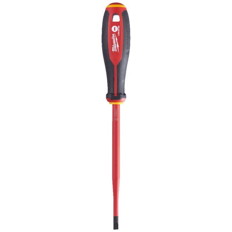 Отвертка диэлектрическая VDE SL 1.2x6.5 x150 трехгранная рукоятка MILWAUKEE 4932478717