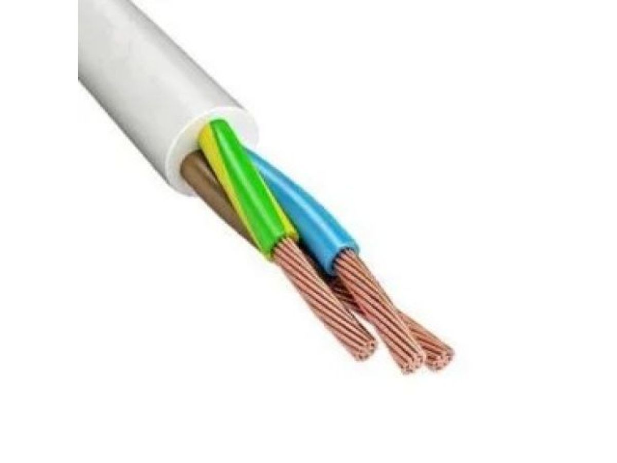 Провод ПВСм 3х2,5 (бухта 50м) Б (белый, ГОСТ 7399-97) БелРосКабель 4814918076189