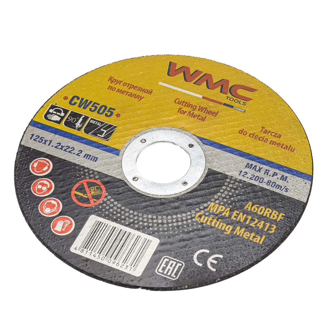 Круг отрезной абразивный 125x1.2x22.2мм  WMC TOOLS WMC-CW505