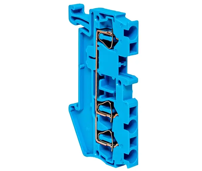 Колодка клеммная пружинная JXB-ST-2.5 31А 3 вывода синяя  EKF plc-jxb-st-2.5-3-blue